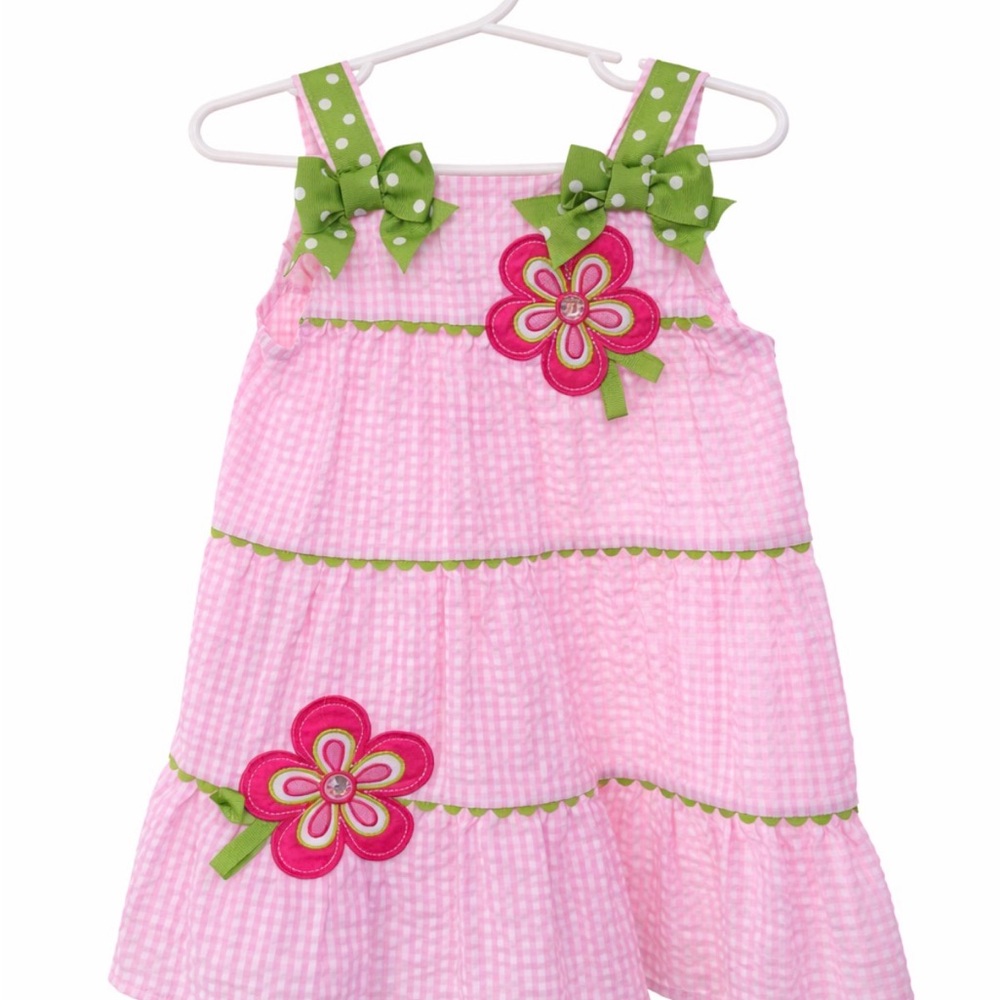 Girls summer dress 18m pink Rare Editions sundress Baby floral dress